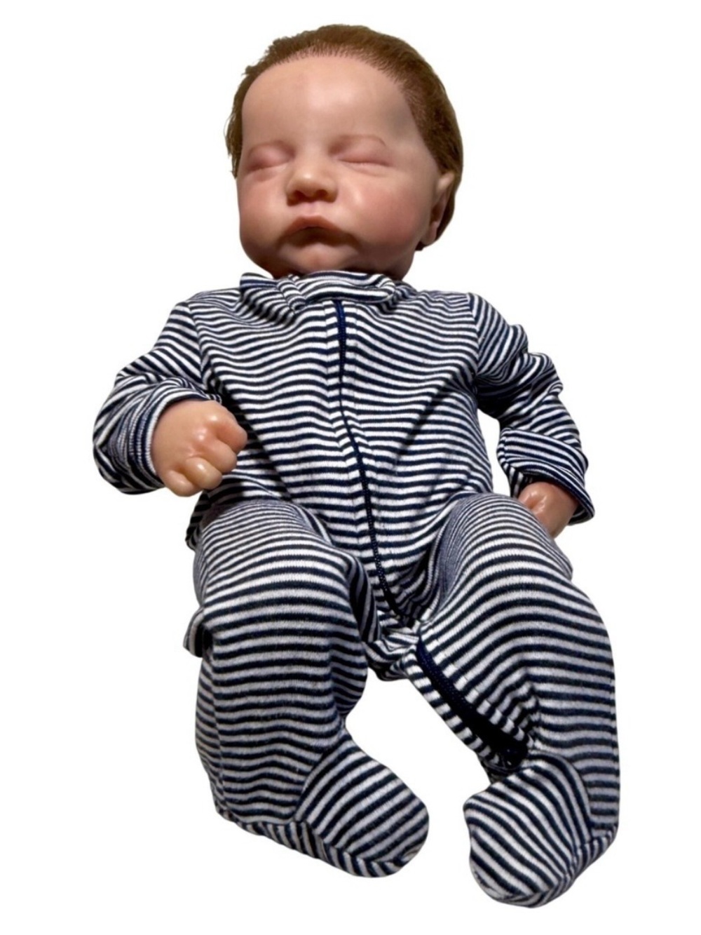 Realistic Reborn Baby Doll Sleeping Newborn 18" Cloth Body Lifelike Weighted